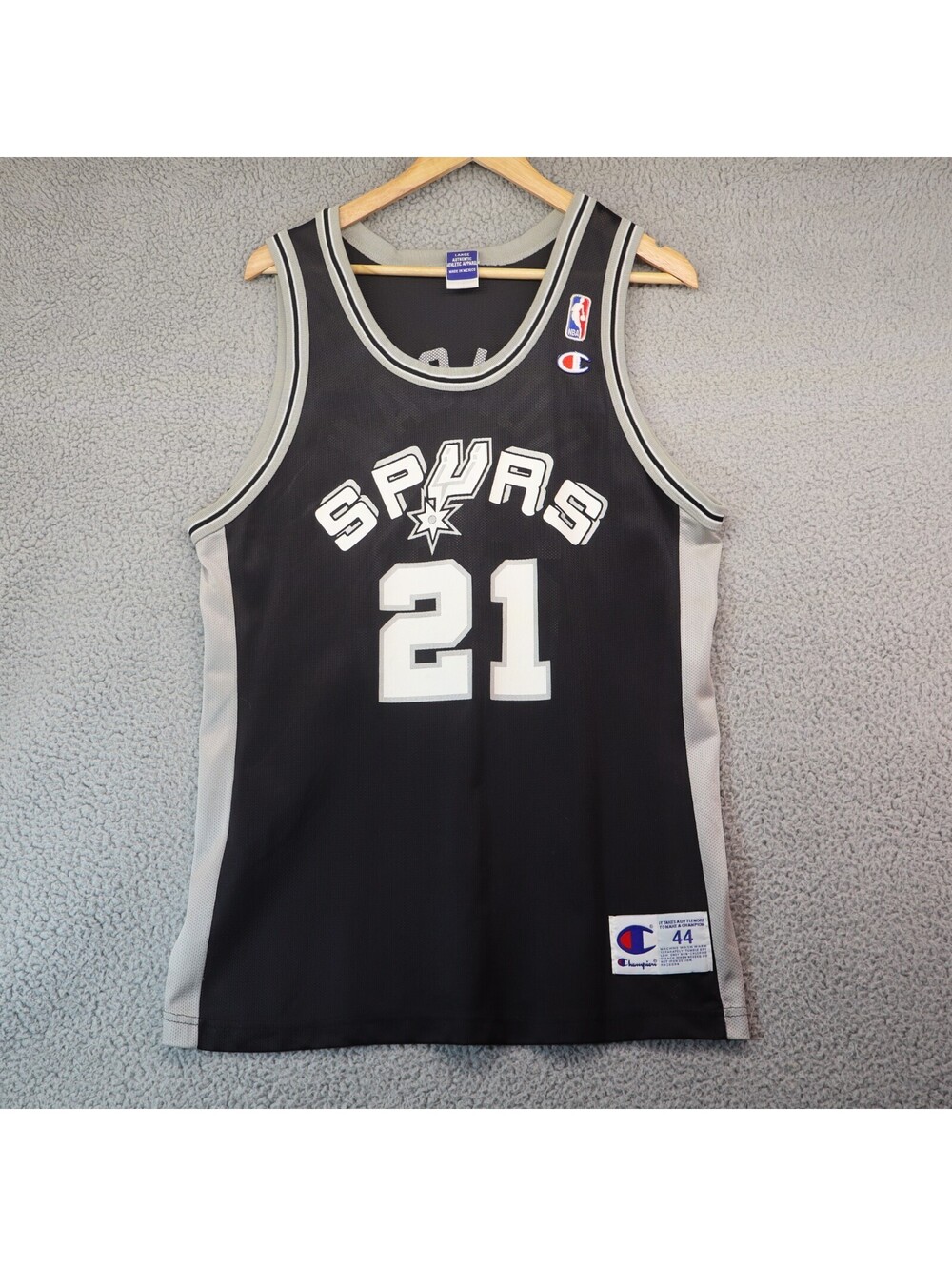 Champion Tim Duncan San Antonio Spurs Jersey Men Large 44